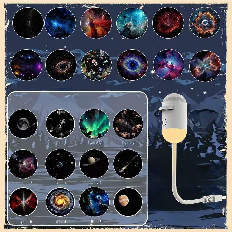 Starry Sky Mini Galaxy Light Projector for Living Room Bedroom Night Light for Sleep Baby Feeding Eye Protection